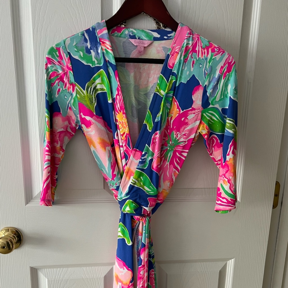 Lilly Pulitzer Long-Sleeve Wrap Dress